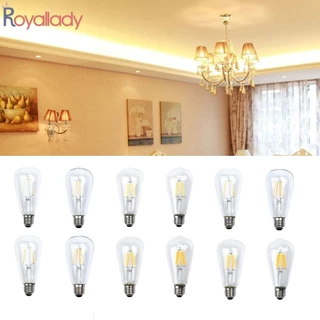 [6/10 Royallady] Marca Nova 2W-8W Edison ST64 E27 Vintage Retro Lâmpada De Incandescência LED De Parafuso