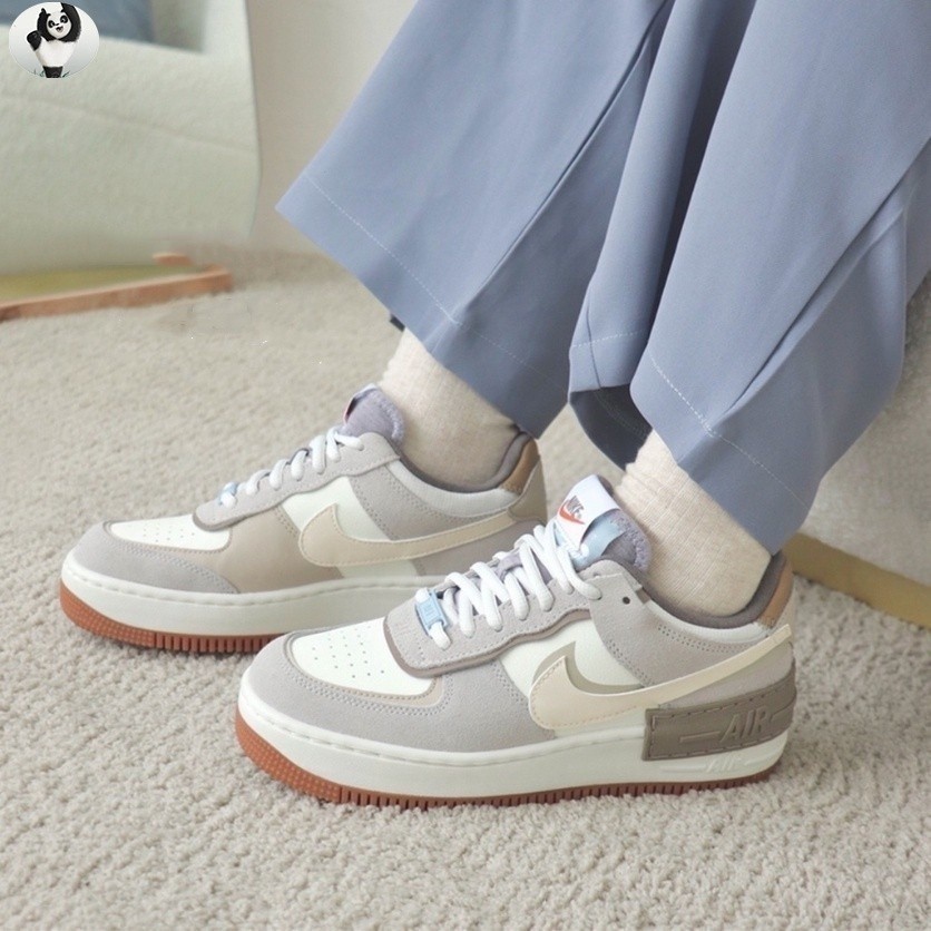 Nikeair Força 1 shadowbaunilha sanduíche desconstrói costura biscuitsaf1 [DO7449-111] sapatos femininos nuvem névoa