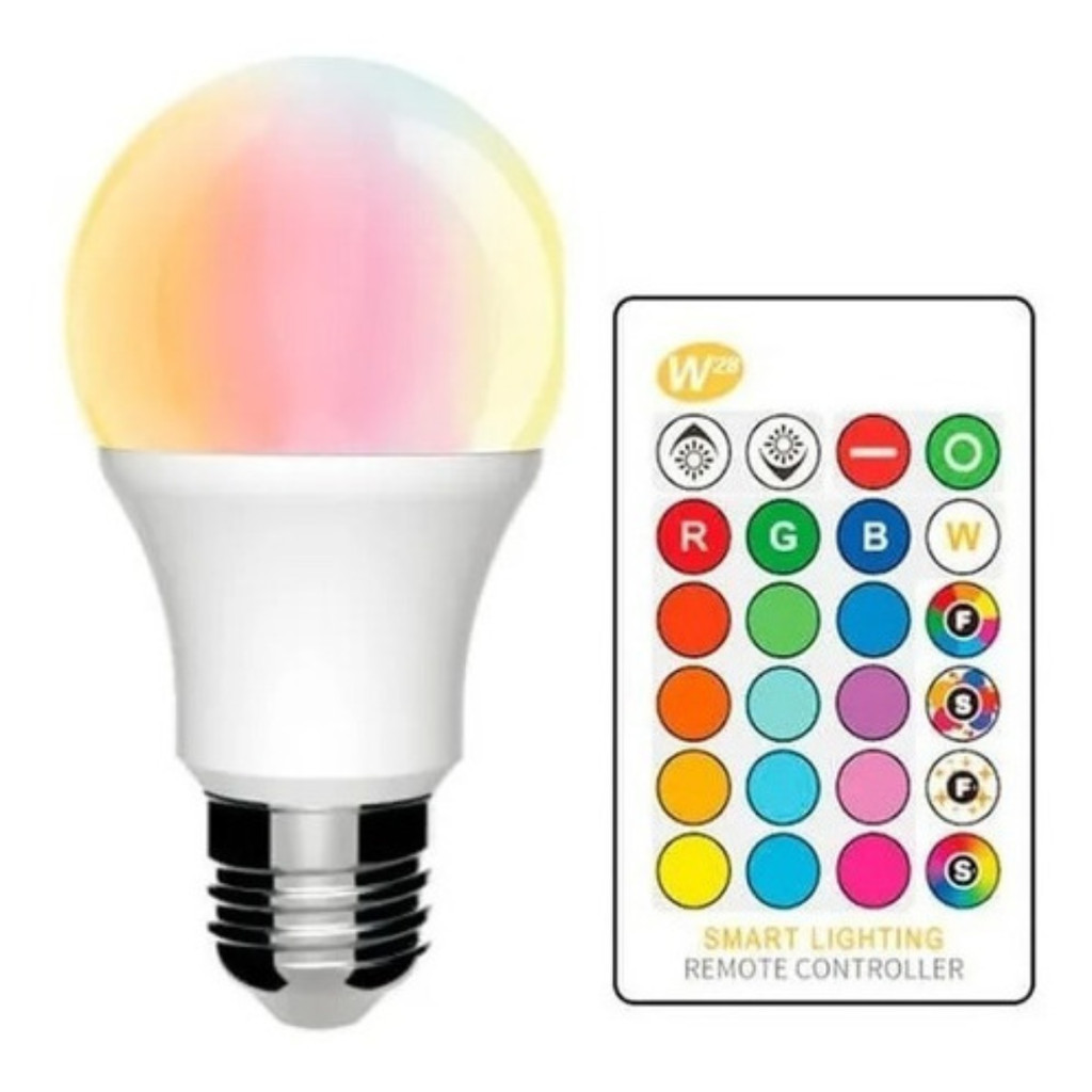 Lâmpada Bulbo Led Rgb 5w Cromoterapia Controle Efeito Iluminação Festa ...