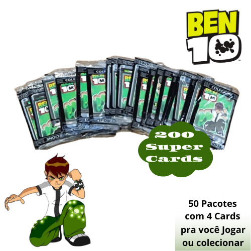 Kit 200 Cards Ben 10 = 50 Envelopes Cartinhas Figurinhas Ben 10 ...