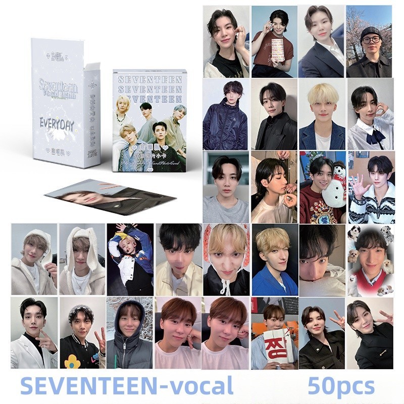 50-55pcs SEVENTEEN Holographic Laser LOMO Cards Performance 17 IS