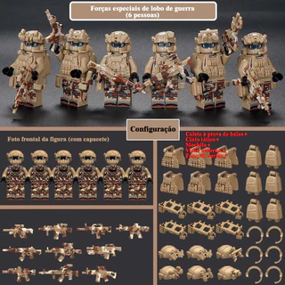 Compatível Com A LEGO Bricks Special Ghost Doll Soldier Police Armed Man Tent Montagem De Tendas De Brinquedos Base Boy Toys