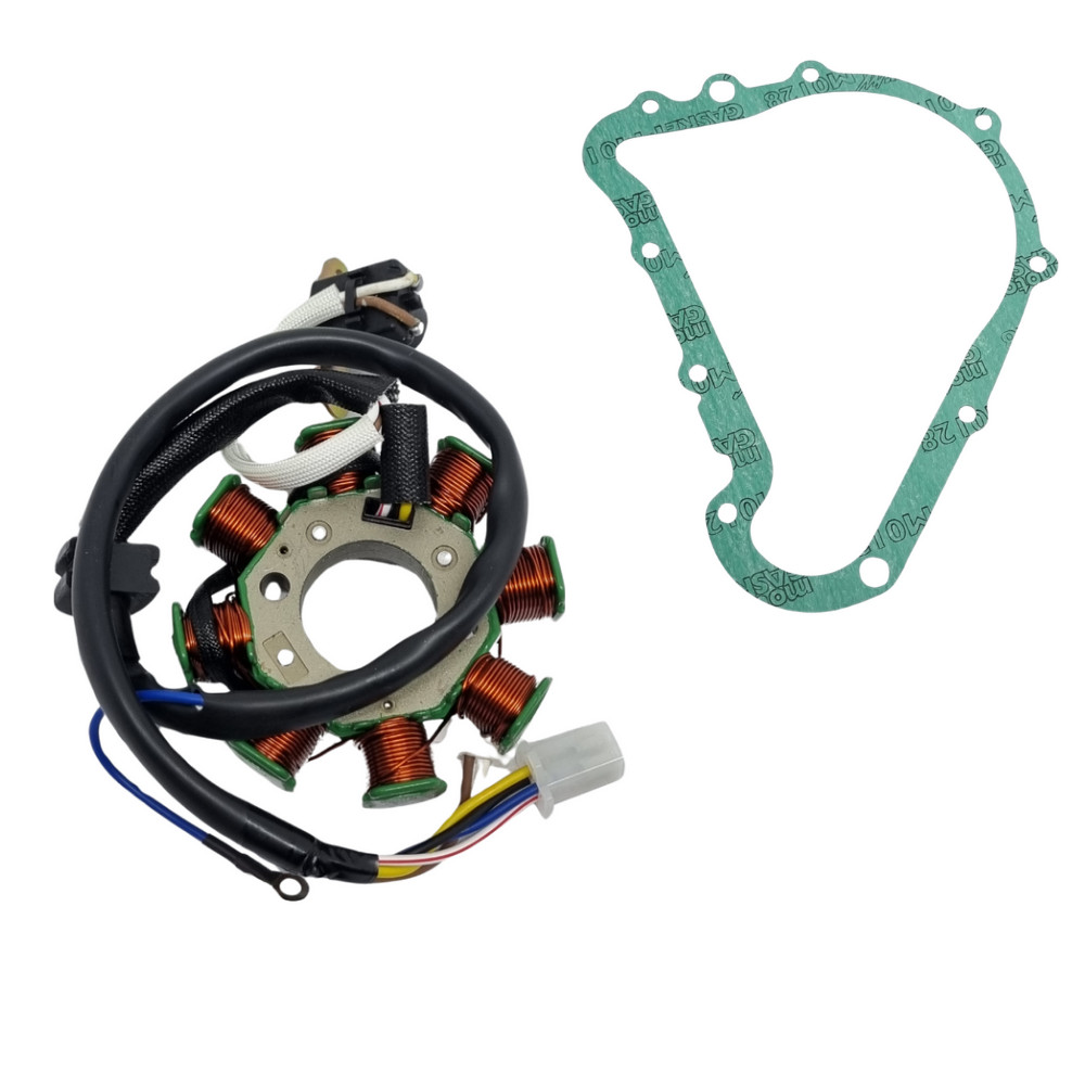 Estator completo Dafra Apache tvs + junta tampa lateral esqu