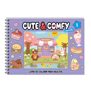Cute & Comfy Super Extra Edição 01 - Livro de Colorir Adulto - Capa Dura Holográfica em Oferta na Shopee