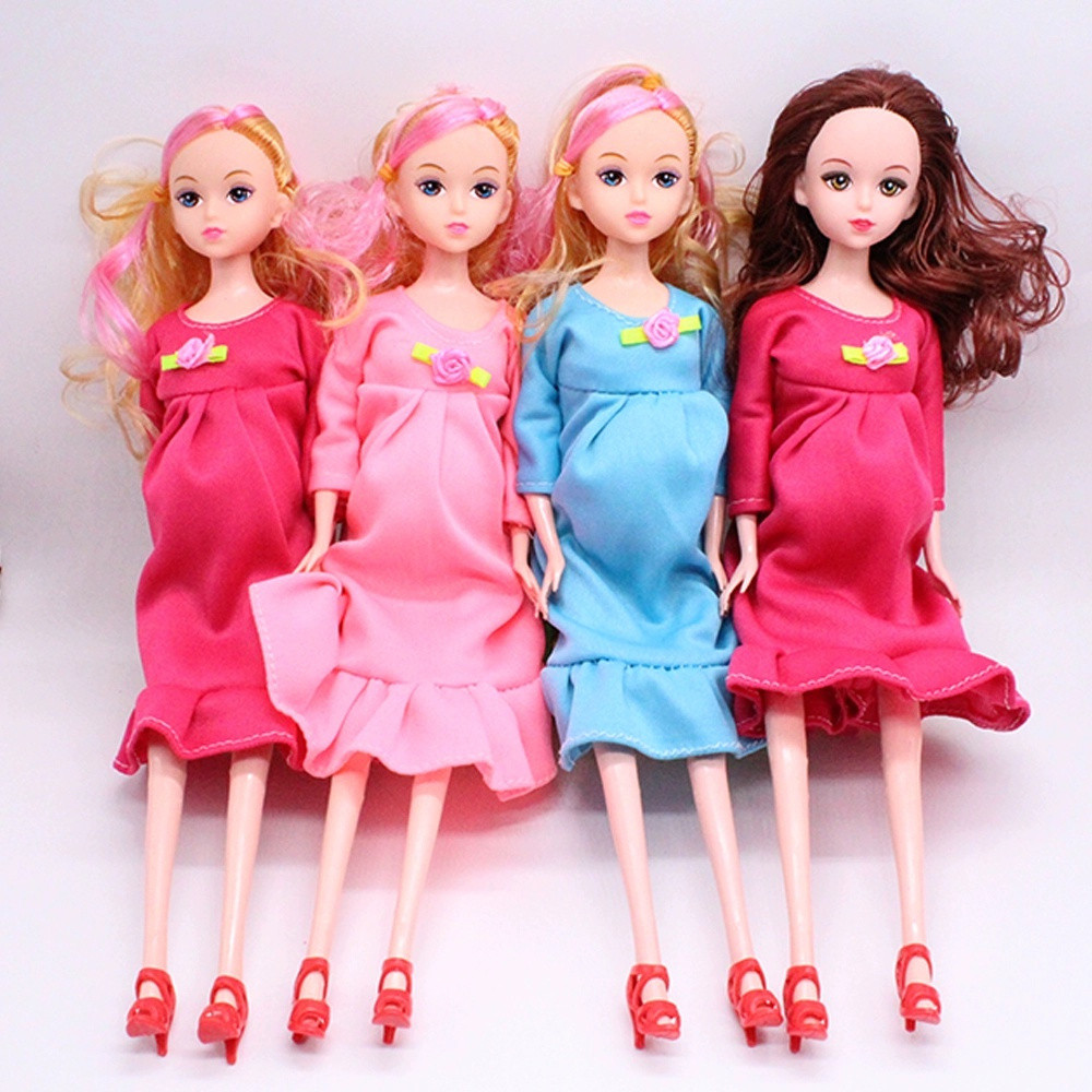 Boneca Família Feliz / Boneca Mãe Grávida com Bebê na Barriga ...