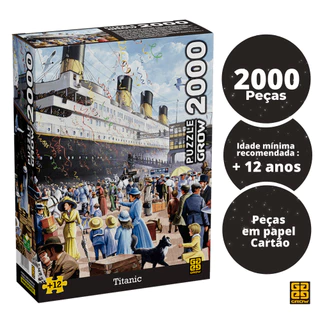 Quebra Cabeça Imagem 2000 Peças P/ Montagem Titanic Colorido