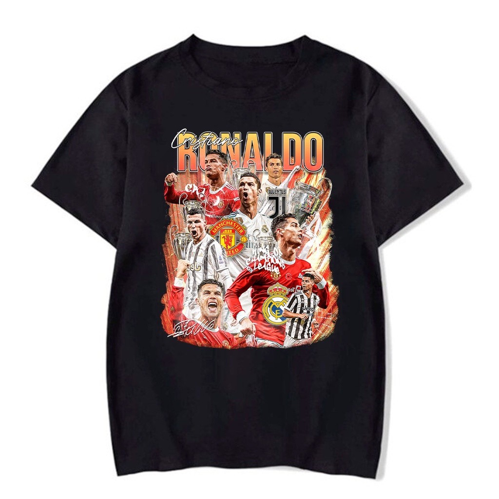 Camiseta Cristiano Ronaldo Cr7 Momentos Unissex 100% Algodão - Envio Rápido