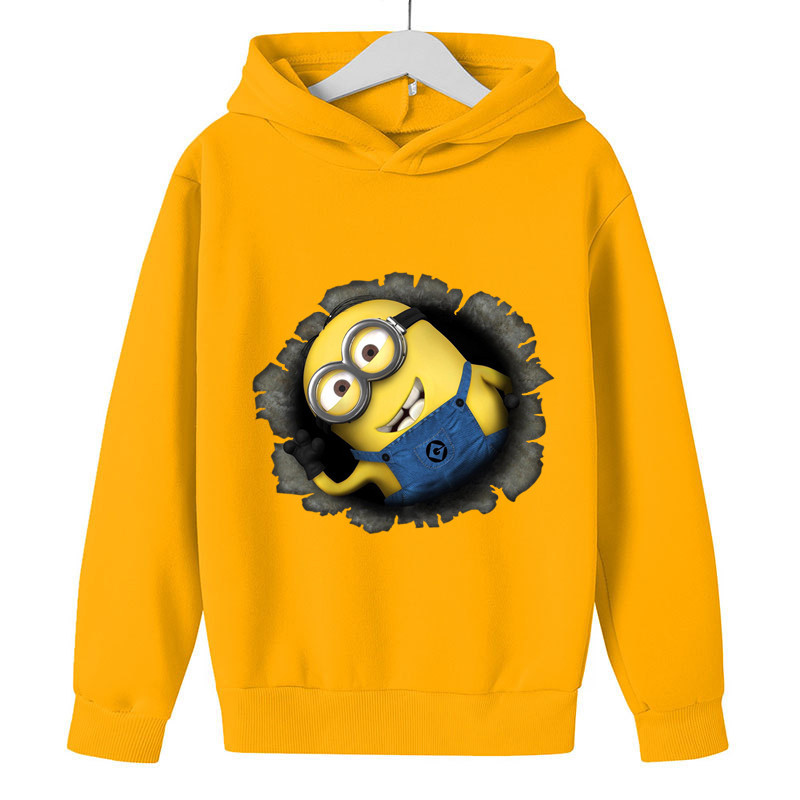 Minions Kids Cartoon Print Hoodies Cosplay Casaco De Primavera