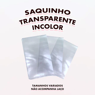 Saquinho Transparente | Incolor | 50 unidades