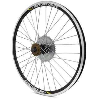 Roda Traseira Completa Bicicleta Motorizada Aro 26 Com Coroa