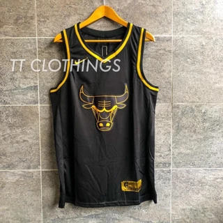 r Michael 23 Chicago Bulls Preto/Ouro Edição Especial Nba Camisa De Basquete Jersi Snglet h