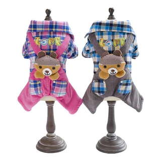 Roupa roupinha Pijama Pet Pijaminha para cachorro Cães Macacão Ursinho Super Premium