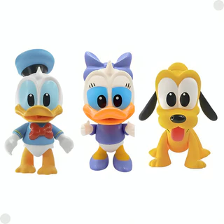 Kit Com 3 Bonecos De Vinil Donald Margarida Pluto 3296 Líder