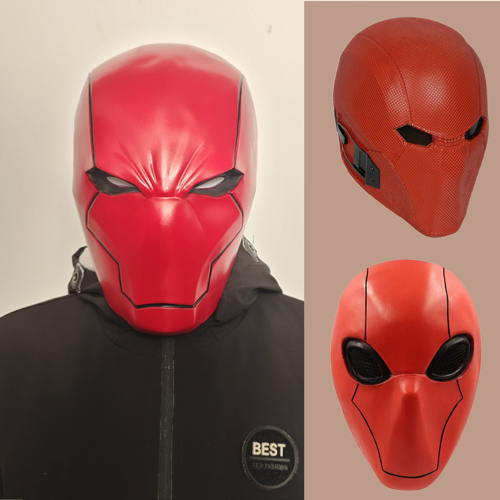 Máscara De Látex Batman Capuz Vermelho Para cosplay Dark Knight ...