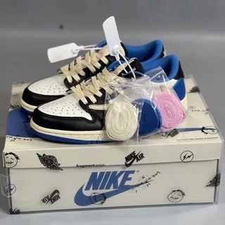 NIKE AIR JORDAN 1 Baixo X TRAVIS SCOTT X Azul Exército Avançado Nevoeiro