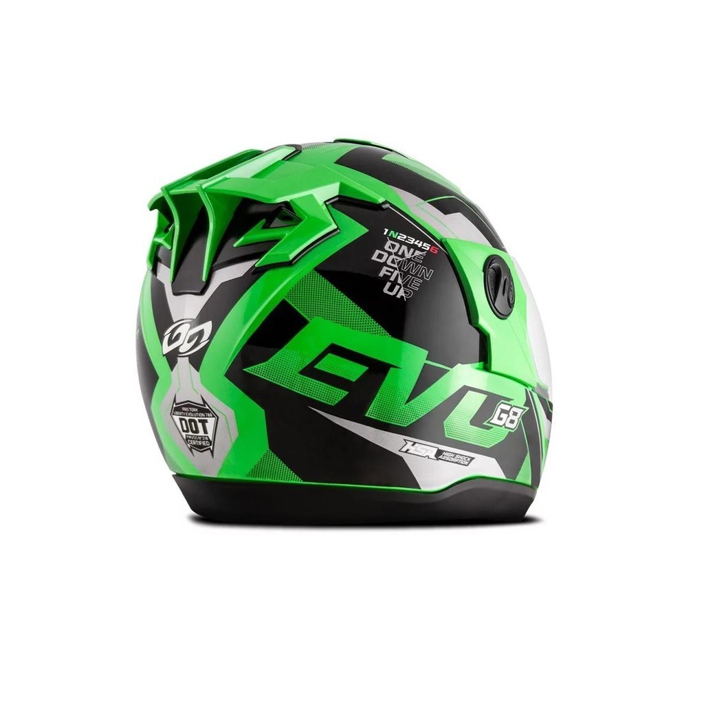 Capacete Liberty Evolution 788 G8 Evo Verde Brilhante Tamanho 56