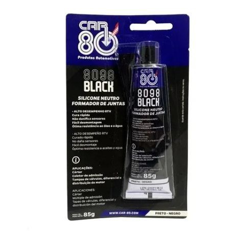 Cola Motor Silicone Alta Temperatura Preta Black Car 80 85g | Shopee Brasil