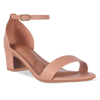 Sandália Feminino de Sintético Salto Bloco Confortavel Moda Casual Basica Tradicional