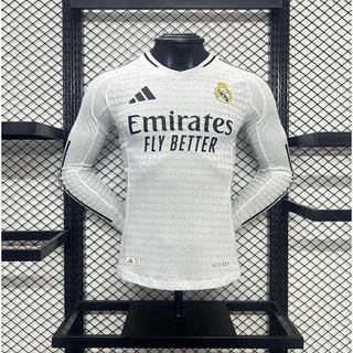 Nova 24-25 Real Madrid camisa de manga longa em casa de futebol Vendedor quente