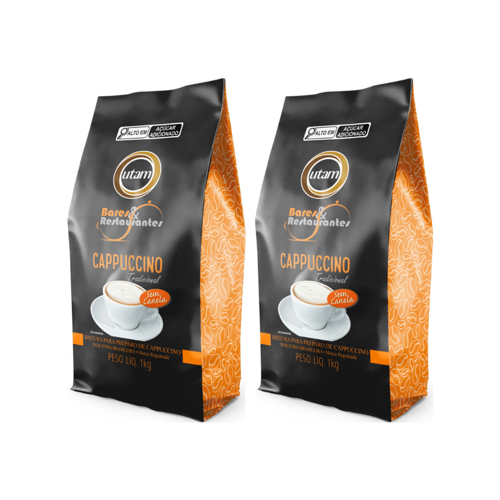 Cappuccino Utam Tradicional sem canela 2 Pacotes de 1 kg | Shopee Brasil