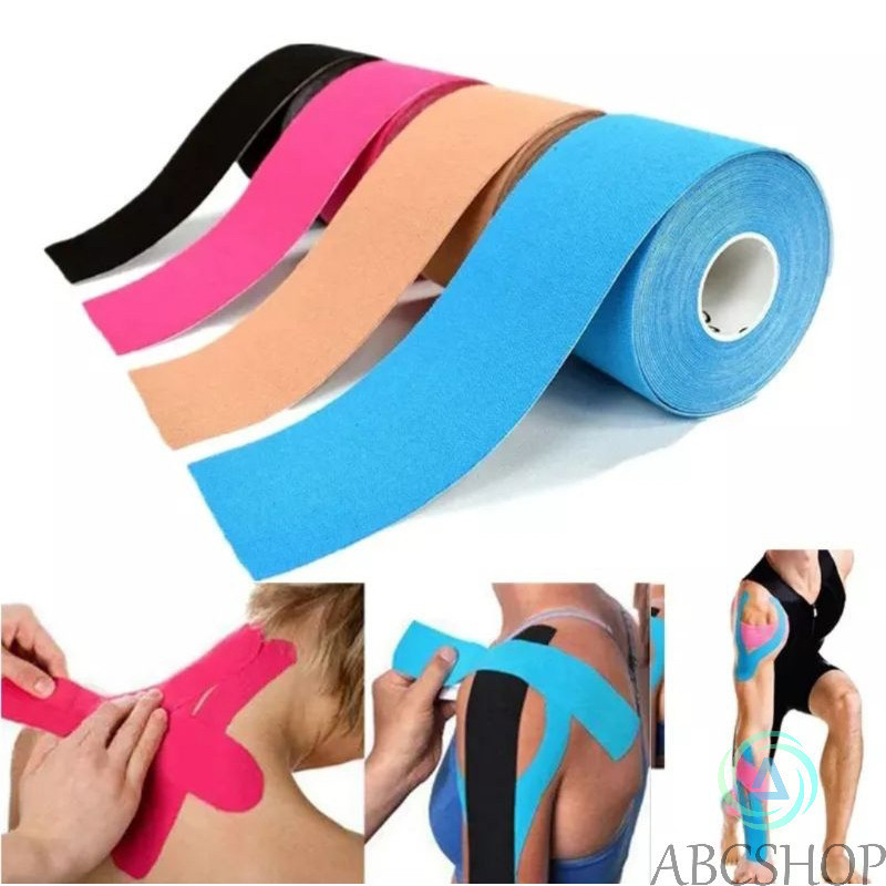 Kit De 2 Bandagem Elástica 5Cm X 5M - Fita Kinesio Tape Fisioterapia