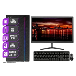 Computador Completo Mancer, Intel Core i5, 8GB DE RAM, HD 500GB, Monitor 19" + Kit Teclado e Mouse