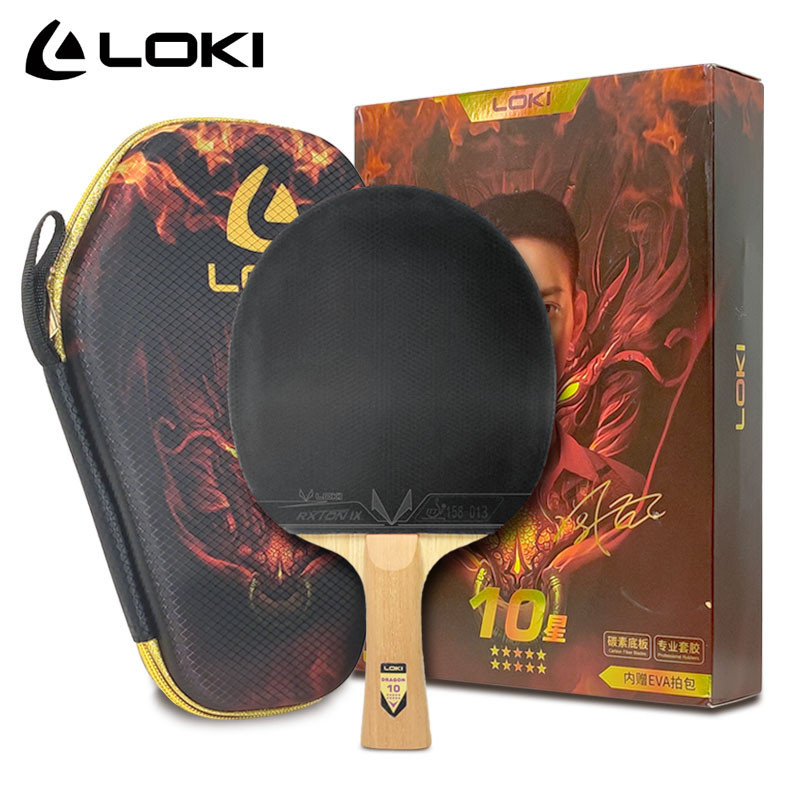 LOKI DRAGON Series 6/7/8/9/10 Estrelas Raquete De Tênis De Mesa Profissional Ofensiva Pingue-Pongue Paddle Bat 5 Madeira