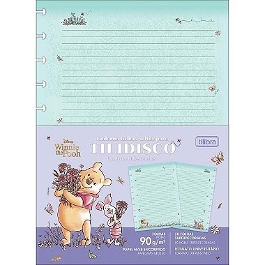 REFIL CADERNO TILIDISCO GRANDE POOH TILIBRA