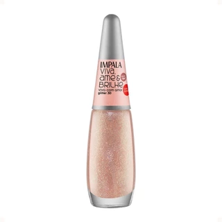 Esmalte Glitter 3D Impala Viva, Ame e Brilhe Viva com Amor 7,5ml