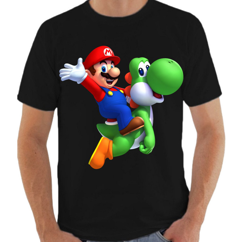 camisa Camiseta Infantil e Adulto Jogo Super Mario Bros Presente 100% Algodão em Oferta na Shopee
