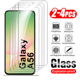 2-4 Unidades Para Samsung Galaxy A56 Vidro Temperado A56 GalaxyA56 5G Protetor De Tela Filme De Cola Completa