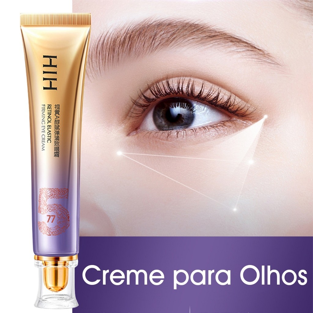 HIH Creme para Olhos Anti-Idade com Retinol Reduz Rugas e Linhas Finas ...