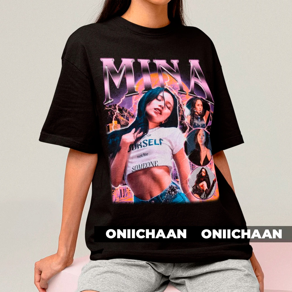 twice MINA tシャツ Camiseta T-shirt Unissex Algodão Twice Mina 90's Vintage | Shopee