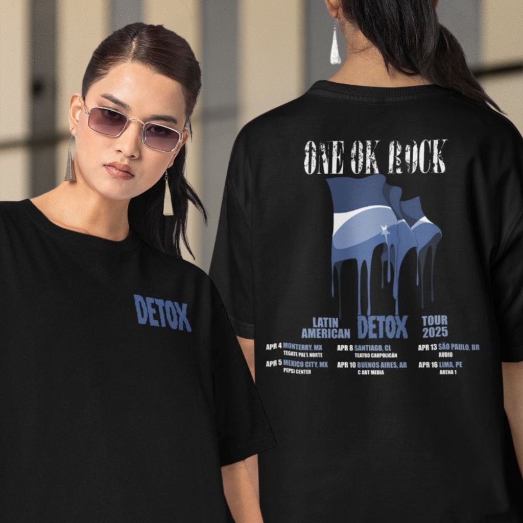 【新品】ONE OK ROCK DETOX 2025 ツアー Tシャツ L Camiseta One Ok Rock Album Detox Tour 2025 Brasil Latin American