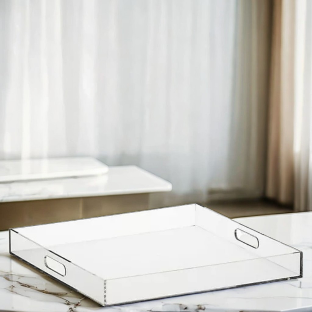 Bandeja Retangular em Acrílico 40x28cm Transparente e Elegante | Shopee ...