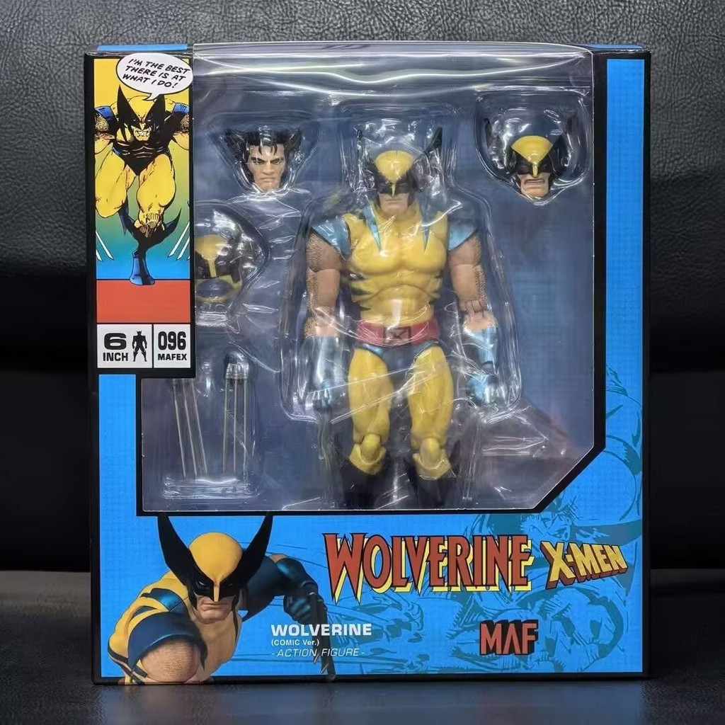 Desenho de ação Wolverine Mafex 096 versão em quadrinhos modelo