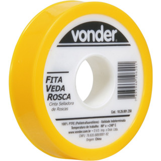 Fita veda rosca 18 mm x 10 metros 10.26.001.810 - Vonder