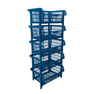 Cesto expositor 435 x 280 x 375 mm azul 5 peças - Prático - Presto