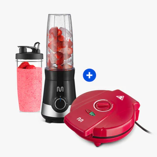 Combo Café da Manhã: Liquidificador Shake 127V + Sanduicheira Waffle Maker 127V - GO013K em Oferta na Shopee