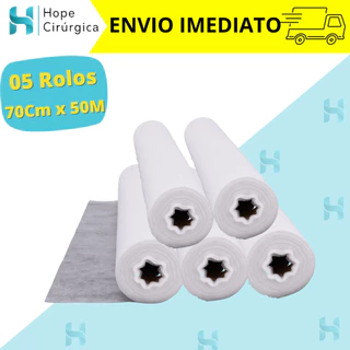 Lençóis Descartável TNT Hospitalar Rolo 70x50m - Conforto e Higiene para Macas em Clínicas e Hospitais em Oferta na Shopee