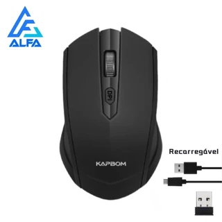 Mouse Sem Fio Recarregável 3200Dpi Para Notebook Pc 2.4Ghz KAPBOM Original