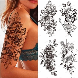 Adesivo De Tatuagem De Braço Pequeno À Prova D'água Símbolo Do Crânio animal totem