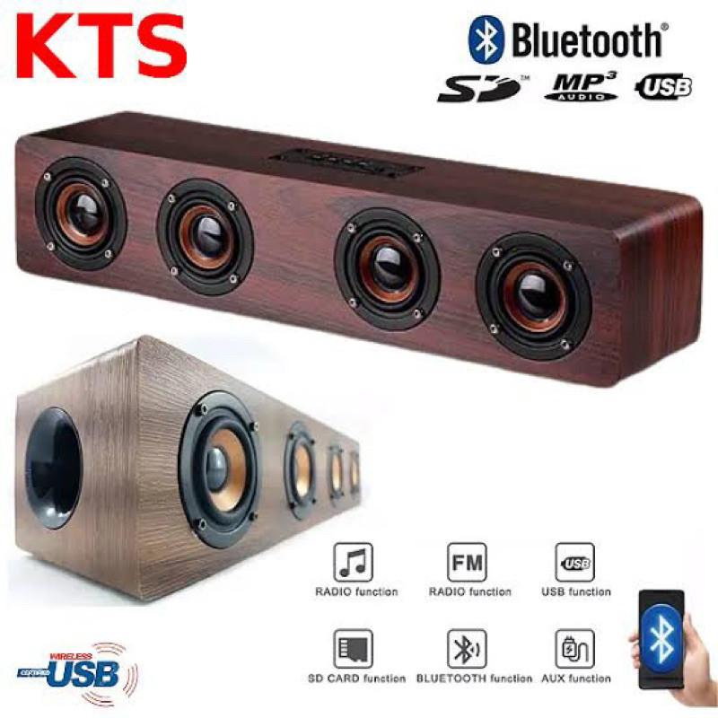 Super Caixa de Som Retrô Bluetooth Speraker Fell The Beat KTS-1108