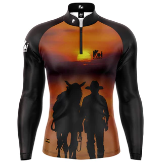 Camiseta Camisa Blusa Agropecuária Peão Cavalo Agro Com Zíper Proteção Uv50+