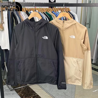 The North Face Logotipo Bordado A Norte Protetor Solar Unisexo Original À Prova D'água Vestuário De Proteção Com Capuz Fino