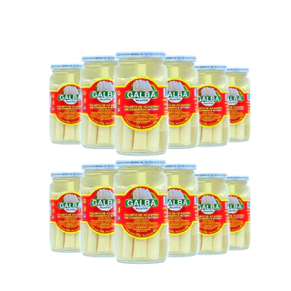 Kit 12 Palmito Açai Galba Vidro 330 Grs-Inteiro-Extra Macio.