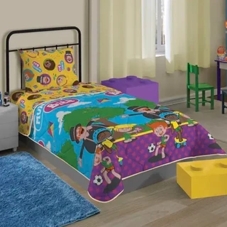 Edredom Infantil Dupla Face Microfibra - Mundo Bita