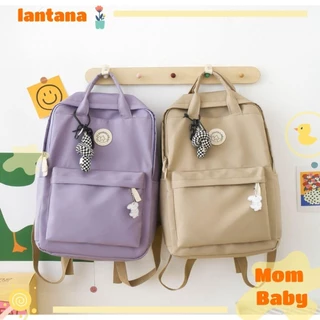 Mochila LANTANA , Escolar Simples De Alta Capacidade De Nylon Da Moda De Lazer De Cor Sólida