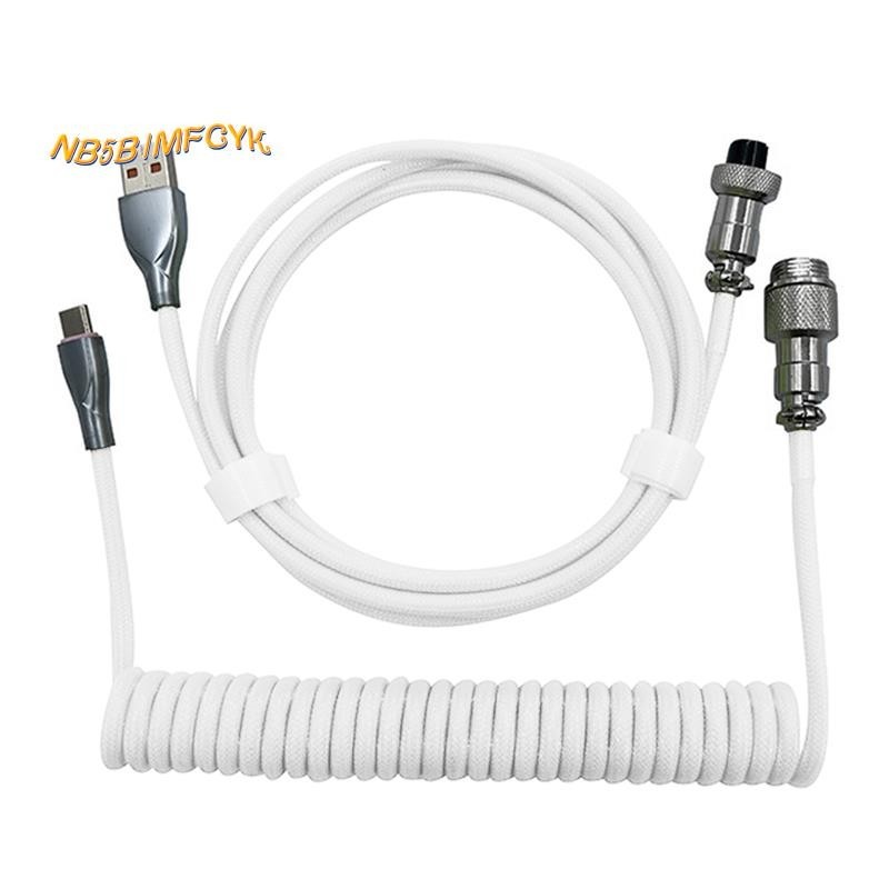 Cabo Mecânico De Teclado Tipo C Para Cabeça De Aviação De Dados USB , Branco