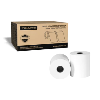Rolo Etiqueta 10x15 - 500 etiquetas/rolo - Termica Adesiva - Com Serrilha - Ecommerce TOMATE